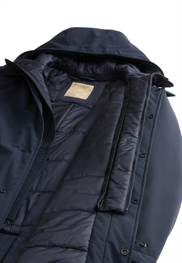 ViaMonte Shop | Woolrich giubbino 2in1 uomo blu in nylon elasticizzato