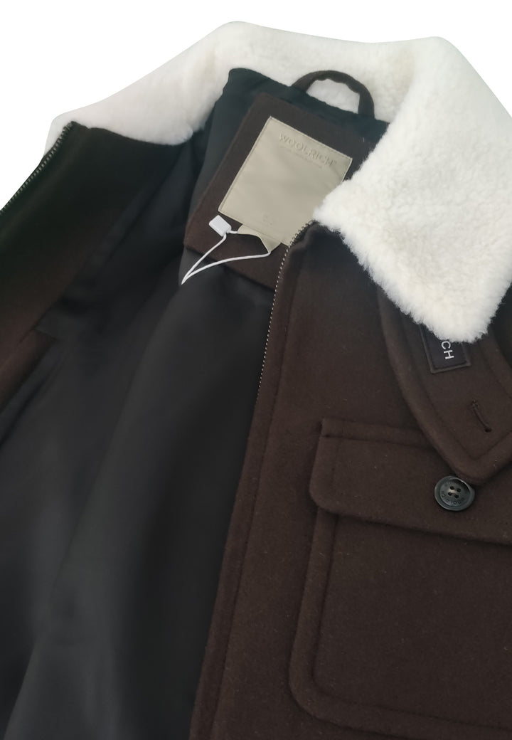 ViaMonte Shop | Woolrich giubbino marrone uomo in misto lana