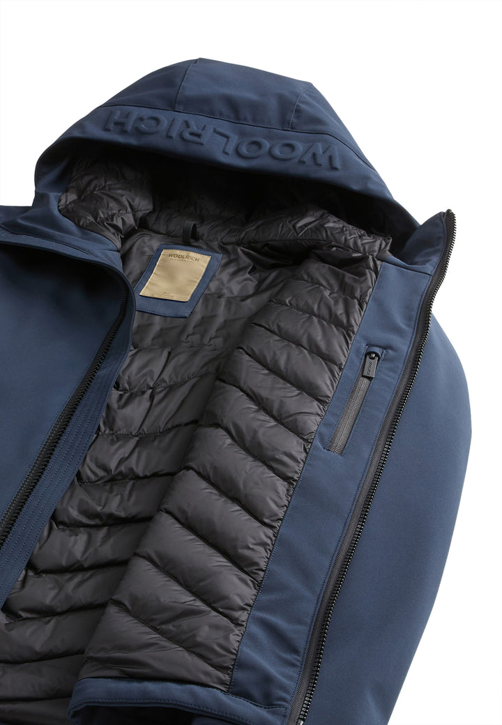 ViaMonte Shop | Woolrich giubbino Pacific blu uomo in softshell