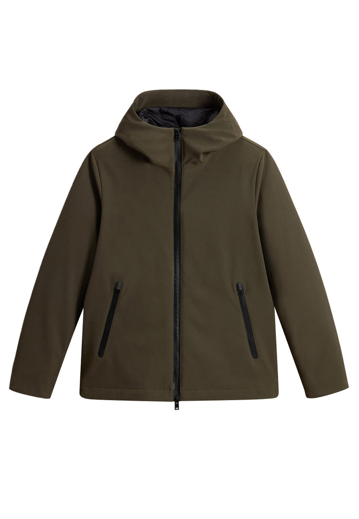 ViaMonte Shop | Woolrich giubbino Pacific verde militare uomo in softshell