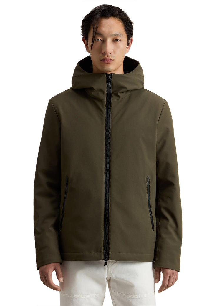 ViaMonte Shop | Woolrich giubbino Pacific verde militare uomo in softshell