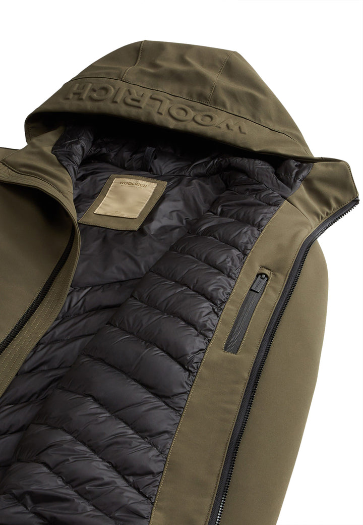 ViaMonte Shop | Woolrich giubbino Pacific verde militare uomo in softshell