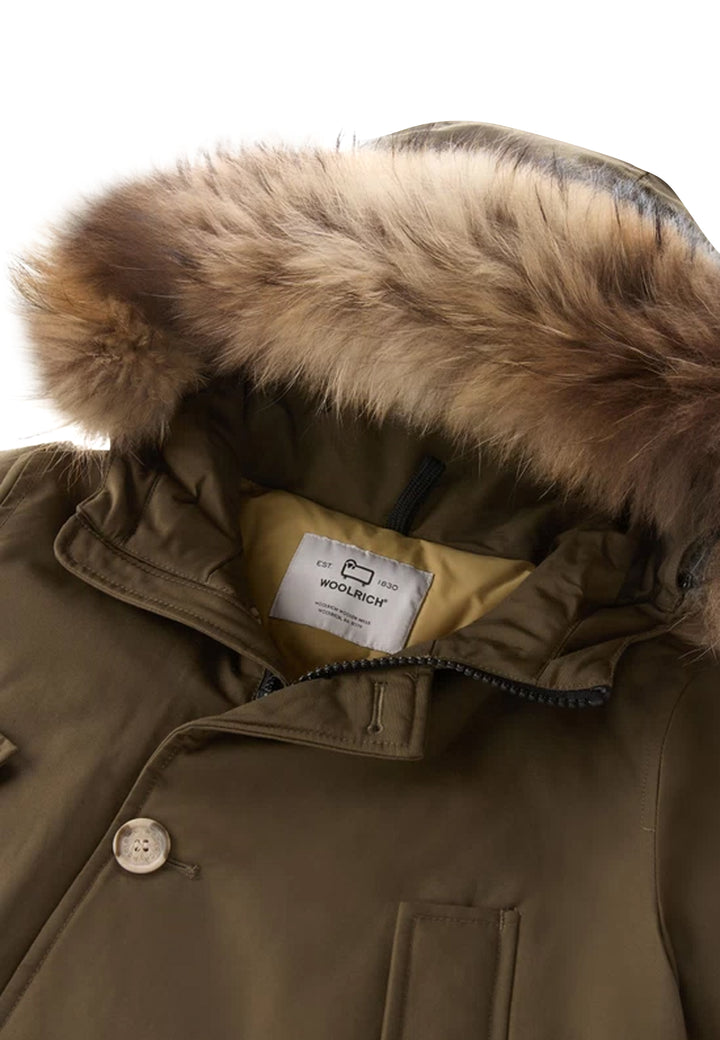 ViaMonte Shop | Woolrich kids giubbino Arctic Detachable Fur Parka verde bambino in tessuto Ramar