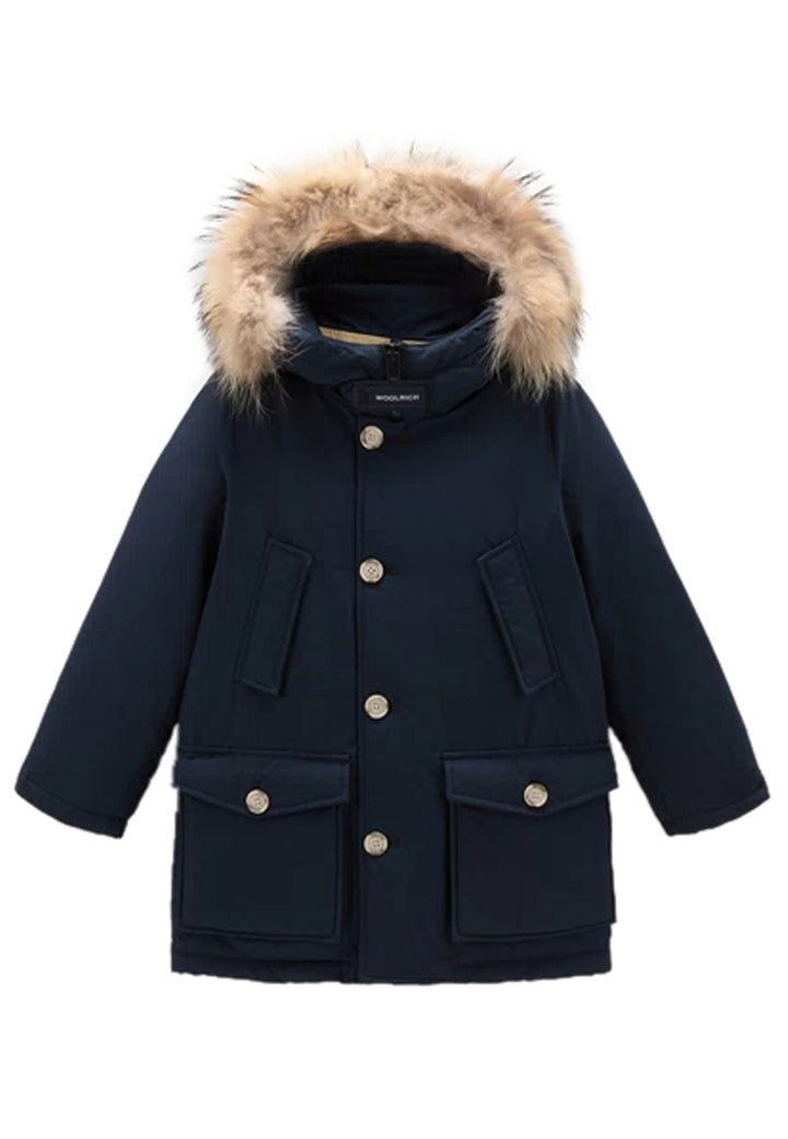 ViaMonte Shop | Woolrich kids giubbino Arctic Detachable Fur Parka blu bambino in tessuto Ramar