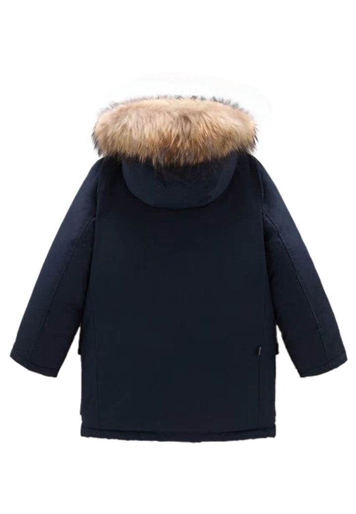 ViaMonte Shop | Woolrich kids giubbino Arctic Detachable Fur Parka blu bambino in tessuto Ramar