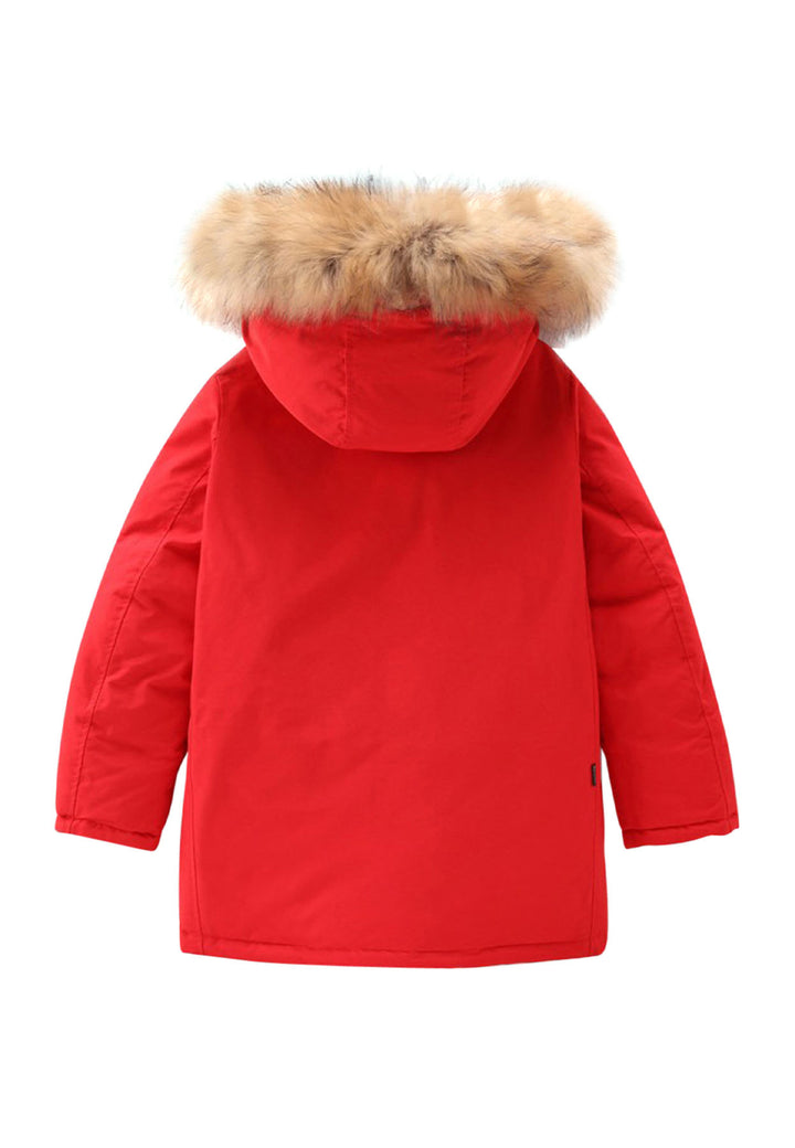 ViaMonte Shop | Woolrich kids giubbino Arctic Detachable Fur Parka rosso bambino in tessuto Ramar