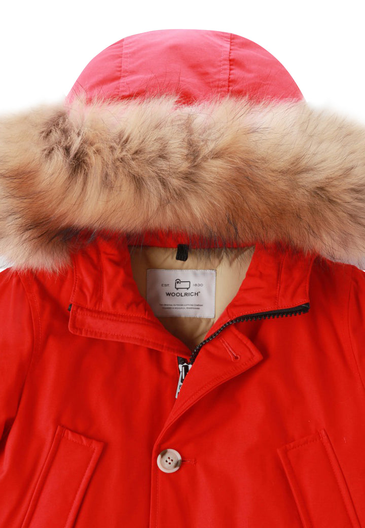 ViaMonte Shop | Woolrich kids giubbino Arctic Detachable Fur Parka rosso bambino in tessuto Ramar