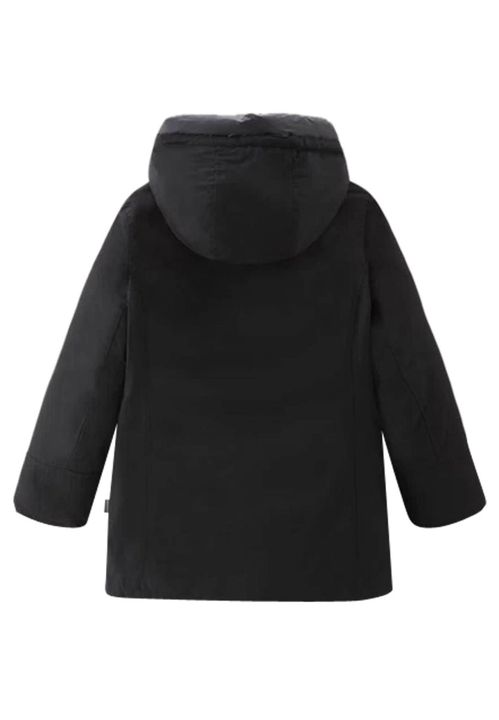 ViaMonte Shop | Woolrich kids giubbino Arctic Parka nero bambina in tessuto Ramar Cloth