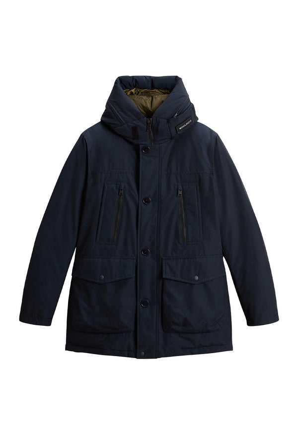 ViaMonte Shop | Woolrich kids giubbino New Arctic Parka blu bambino in tessuto Ramar