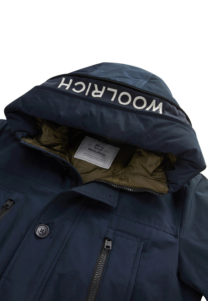 ViaMonte Shop | Woolrich kids giubbino New Arctic Parka blu bambino in tessuto Ramar