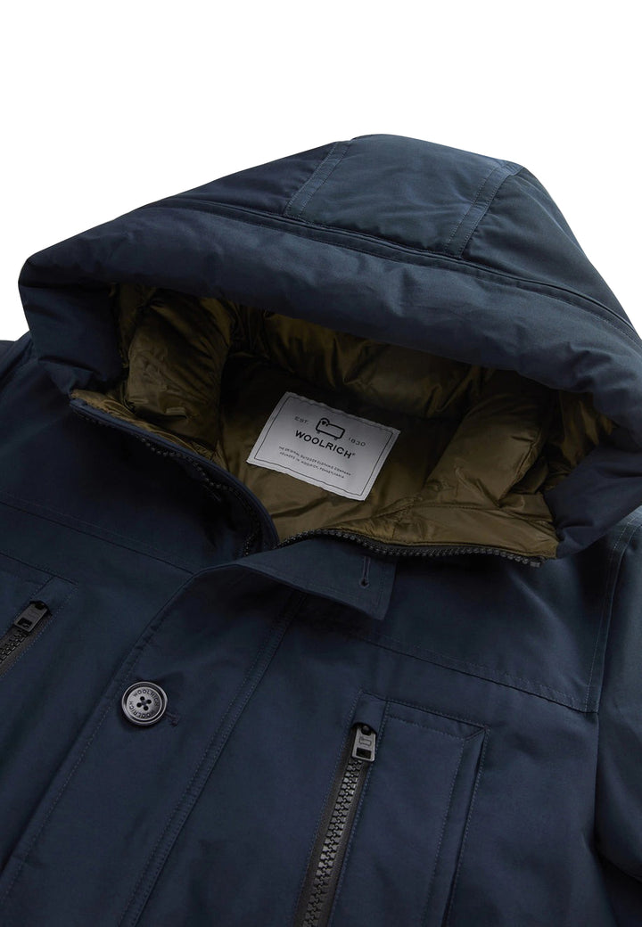 ViaMonte Shop | Woolrich kids giubbino New Arctic Parka blu bambino in tessuto Ramar