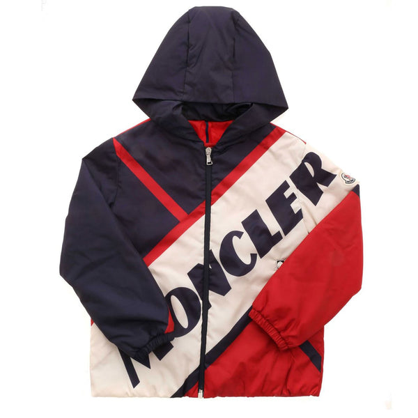 ViaMonte Shop | Moncler Enfant giubbino bambino Bert color block in tessuto tecnico con cappuccio