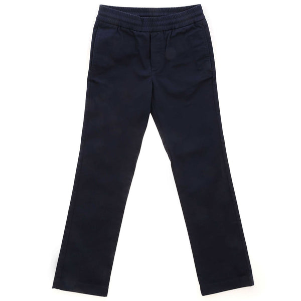 ViaMonte Shop | Moncler Enfant pantalone bambino in twill di cotone stretch blu