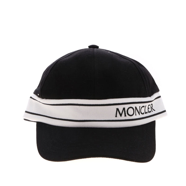 ViaMonte Shop | Moncler Enfant cappello bambino in cotone nero con logo