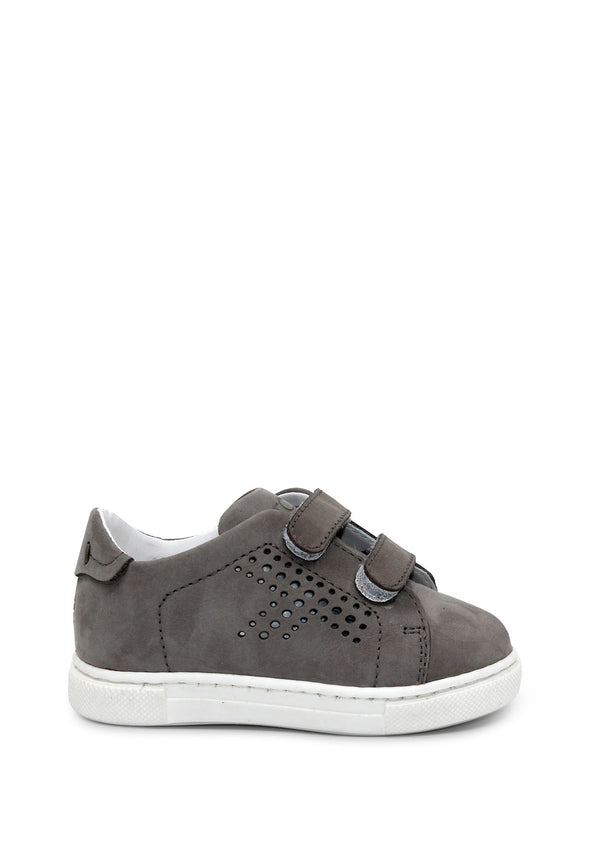 ViaMonte Shop | Tod's bambino sneakers grigia in pelle scamosciata