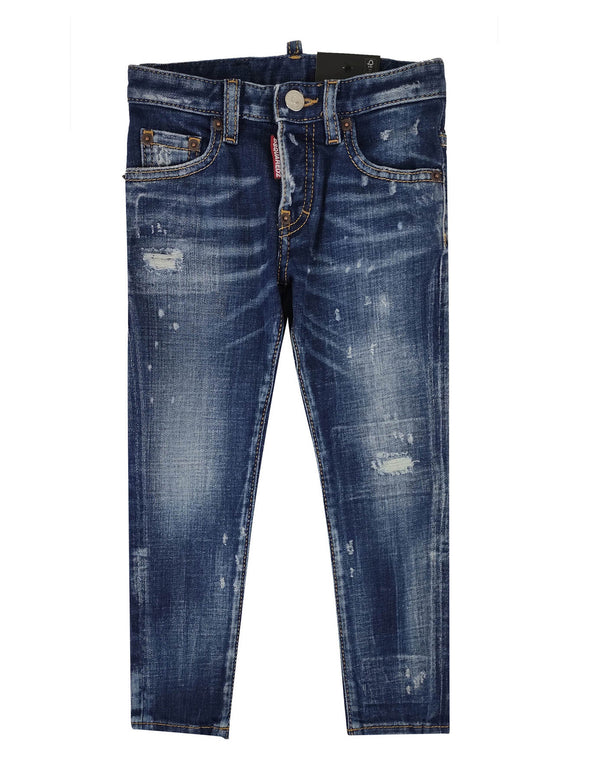 Dsquared2 jeans skater child in stretch cotton denim