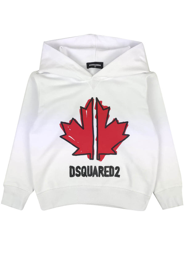 Dsquared2 سويت شيرت قطن أبيض للأولاد