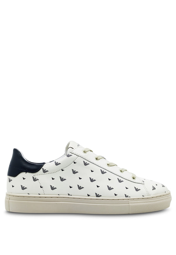 ViaMonte Shop | Emporio Armani sneakers basse bianche ragazzo in pelle