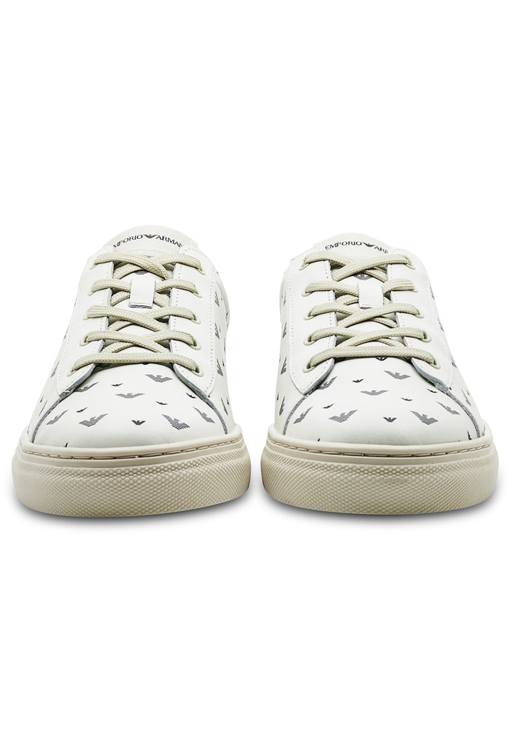 ViaMonte Shop | Emporio Armani sneakers basse bianche ragazzo in pelle