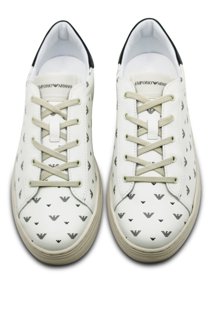 ViaMonte Shop | Emporio Armani sneakers basse bianche ragazzo in pelle