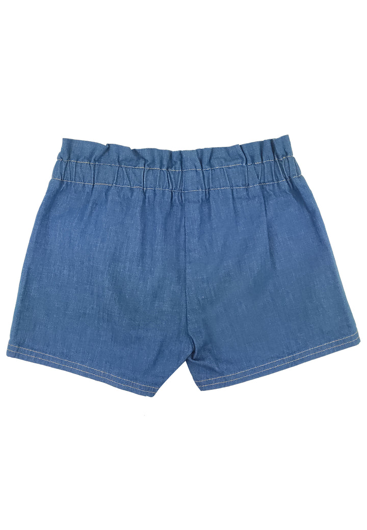 ViaMonte Shop | Moncler Enfant shorts blu neonata in denim di cotone