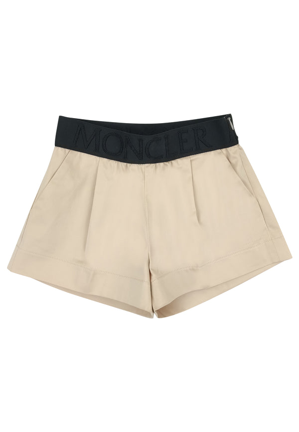 ViaMonte Shop | Moncler Enfant shorts beige bambina in cotone