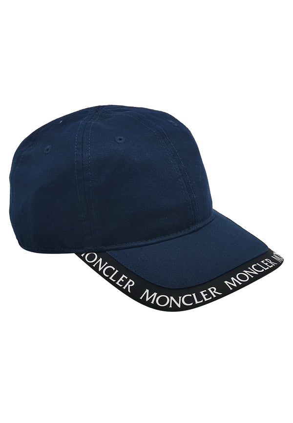 ViaMonte Shop | Moncler Enfant cappello blu bambino in gabardine di cotone