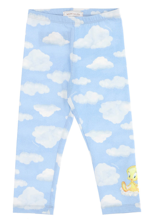 Monnalisa girl leggings in cotton jersey cloud