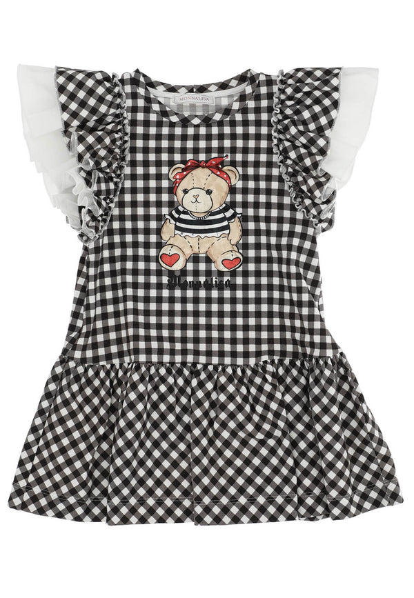 Monnalisa Vichy girl dress in cotton jersey