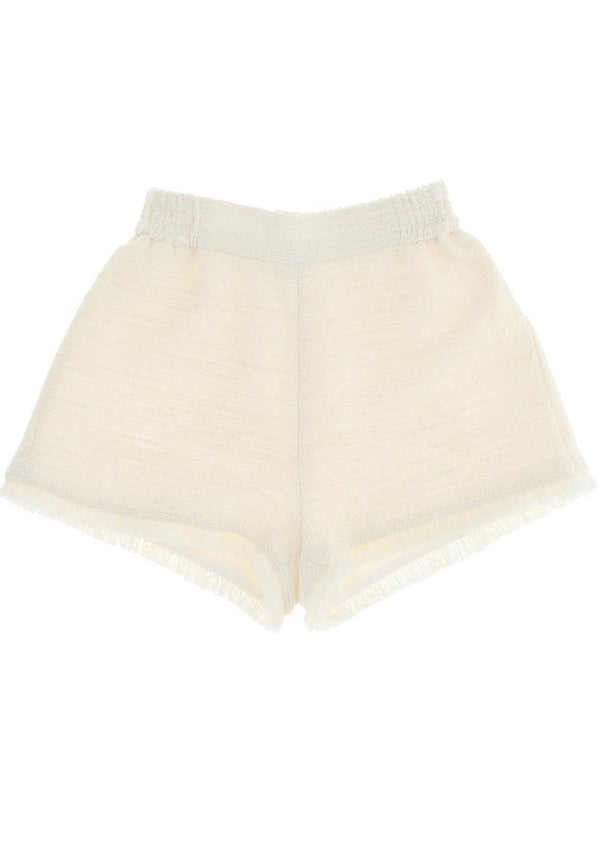 Monnalisa shorts girl in boucle 'cream