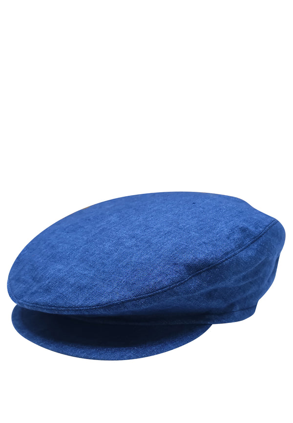 ViaMonte Shop | Il Gufo cappello blu bambino in puro lino