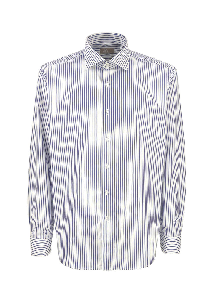 ViaMonte Shop | JCMan camicia bianca e azzurra a righe uomo in cotone