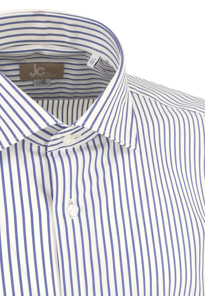 ViaMonte Shop | JCMan camicia bianca e azzurra a righe uomo in cotone