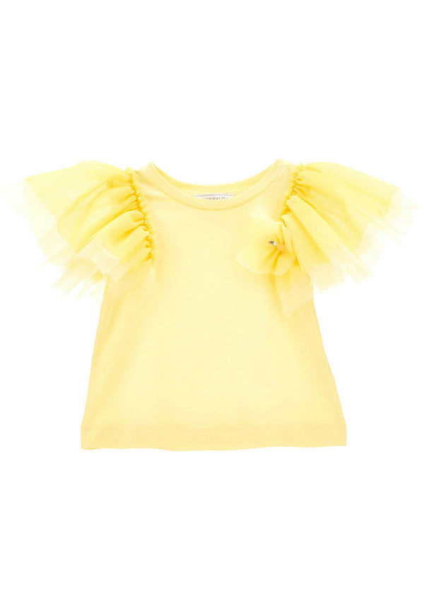 Monnalisa Yellow Girl Cotton Girl 티셔츠