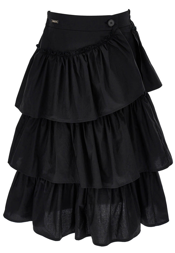 Monnalisa black skirt girl in cotton