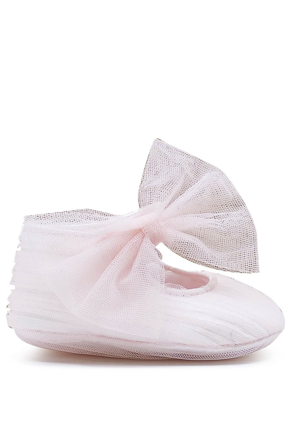 Monnalisa scarpe rosa neonata in tulle