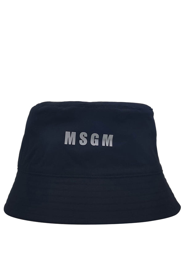 MSGM قبعة نايلون سوداء للأولاد