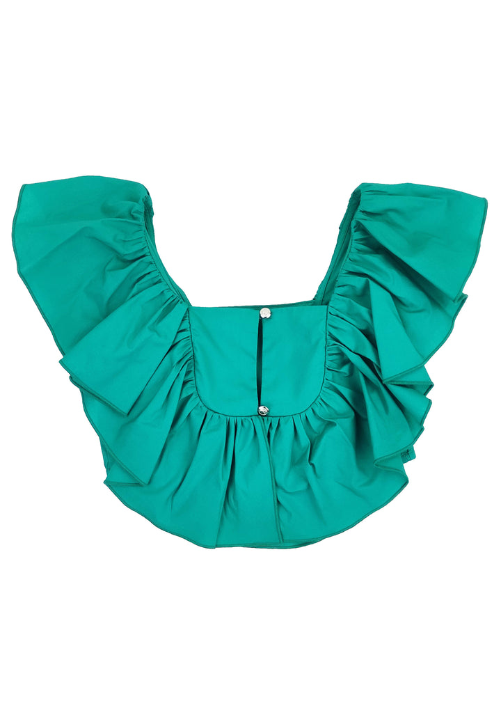 ViaMonte Shop | Patrizia Pepe top verde bambina in cotone