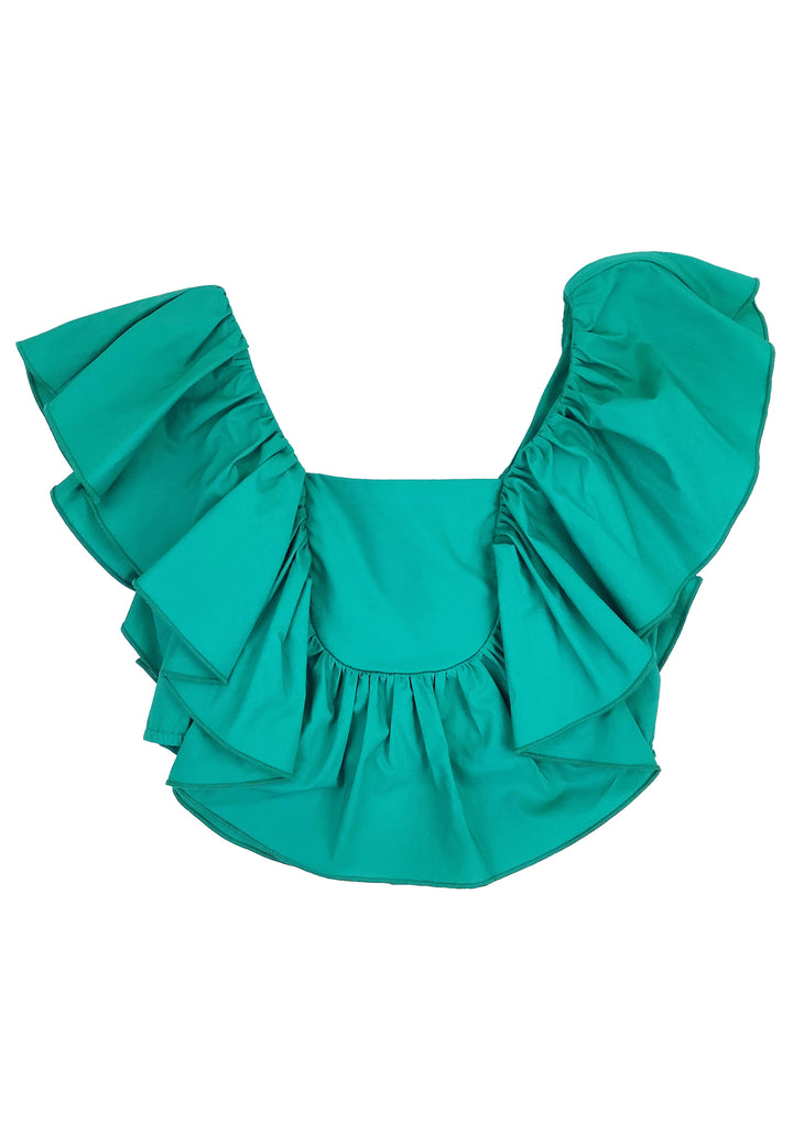 ViaMonte Shop | Patrizia Pepe top verde bambina in cotone