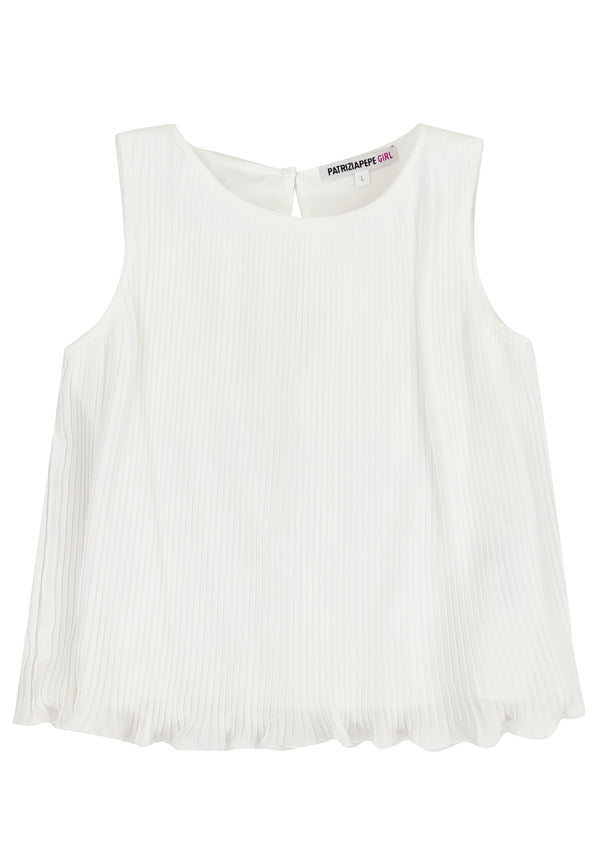 ViaMonte Shop | Patrizia Pepe top bianco bambina in cotone