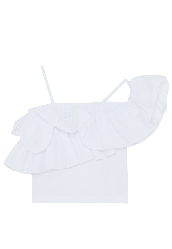 ViaMonte Shop | Patrizia Pepe top bianco bambina in cotone