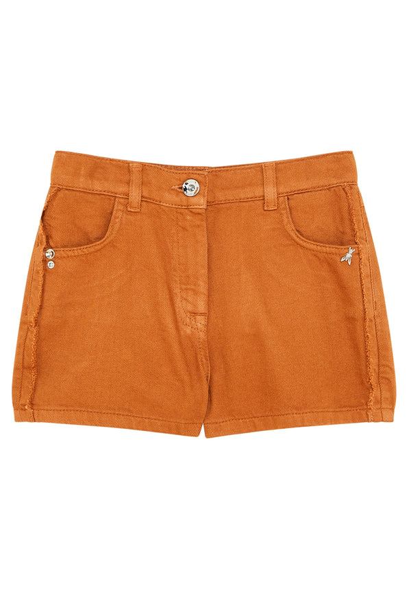 ViaMonte Shop | Patrizia Pepe shorts marrone ragazza in cotone