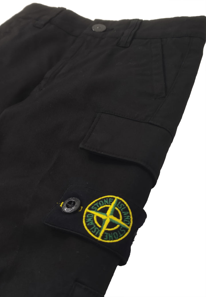 ViaMonte Shop | Stone Island pantalone nero bambino in cotone