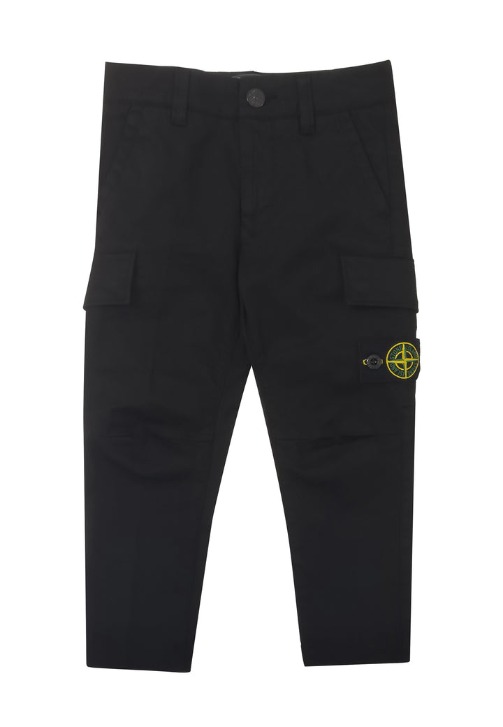 ViaMonte Shop | Stone Island pantalone nero bambino in cotone