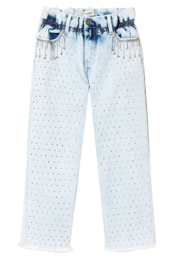 ViaMonte Shop | Twinset jeans blu bambina in denim