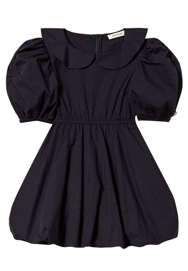 ViaMonte Shop | Twinset vestito nero bambina in cotone