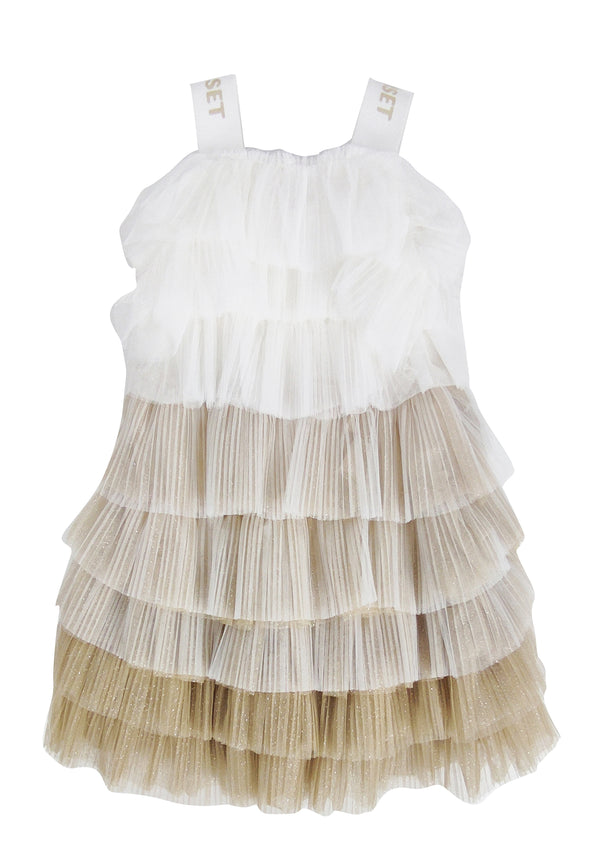 ViaMonte Shop | Twinset vestito oro bambina in tulle