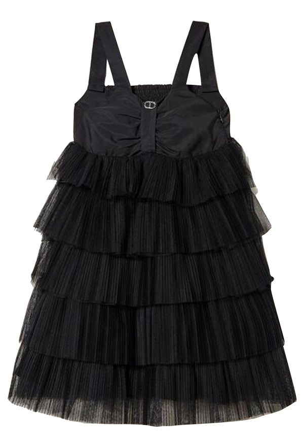 ViaMonte Shop | Twinset vestito nero bambina in cotone