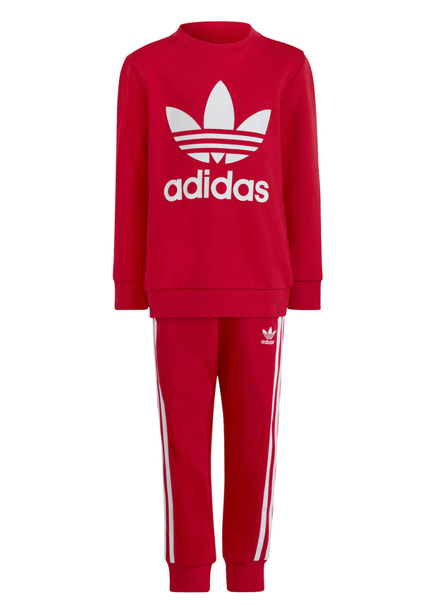 Adidas tuta rossa bambino in cotone