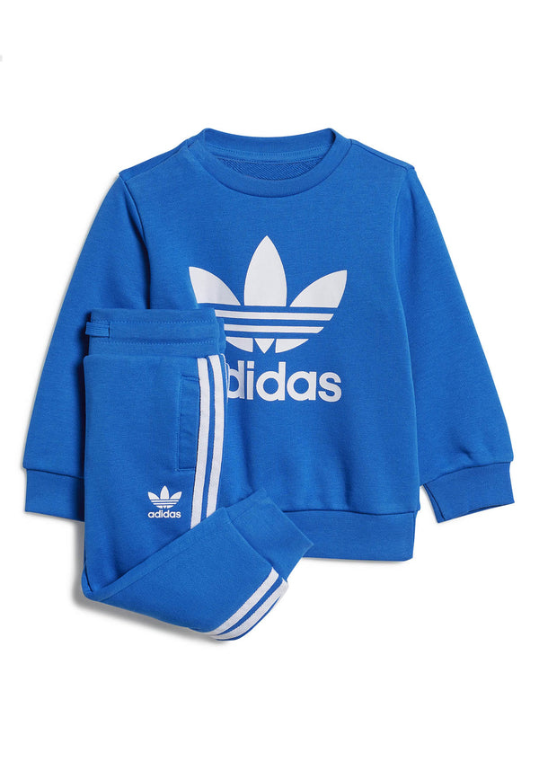 Adidas completo crew blu neonato in cotone